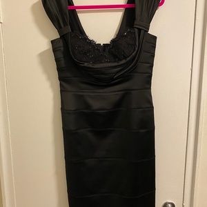 Tadashi Shoji Little Black Cocktail Dress Sz 8